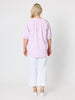 Monaco Embroidered Spot Top - Pale Pink