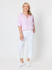 Hudson Wide Leg Crop Jean - White rc&co