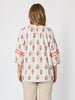 Candelabra Flower Print Top - Natural Multi