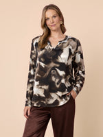 Venice Print Top - Espresso