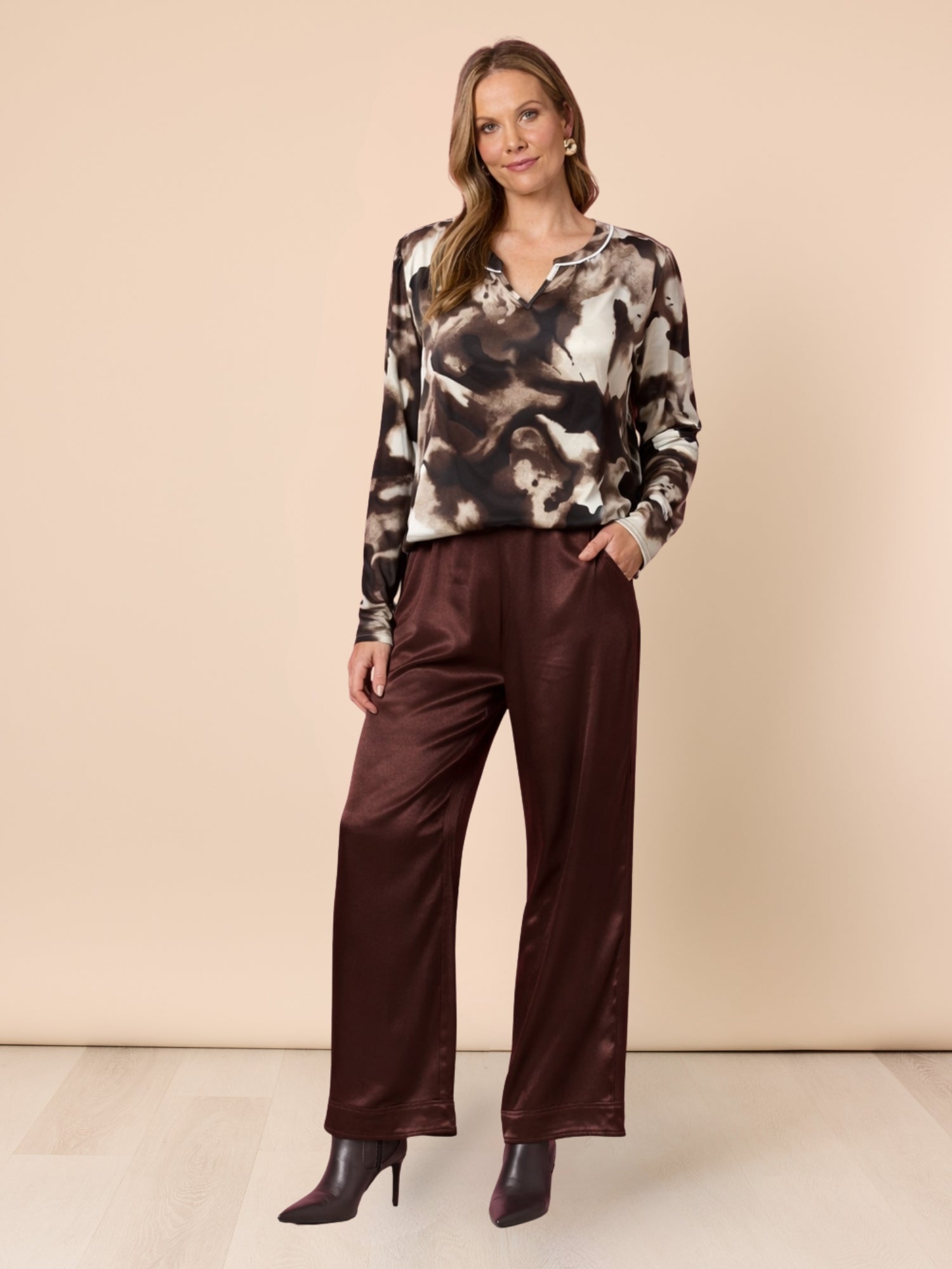 Opera Wide Leg Pant - Espresso rc&co