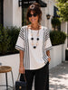 Sevilla Stripe Top - White/Black