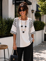 Sevilla Stripe Top - White/Black
