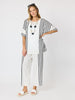Sevilla Stripe Top - White/Black rc&co