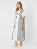Sevilla Stripe Print Dress - White/Black RC&CO