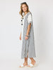 Sevilla Stripe Print Dress - White/Black