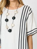 Sevilla Stripe Print Dress - White/Black RC&CO