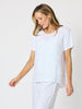 Silver Jewel Print Top - White/Silver