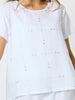 Silver Jewel Print Top - White/Silver
