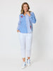Cove Embroidered Gingham Shirt - Azure White rc&co