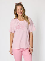 Coastal Embroidered Tee - Musk