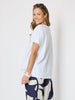 Bay Leaf Print Top - White/Navy