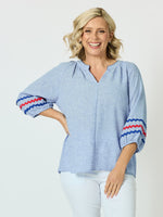 Canopy Ric Rac Top - Chambray