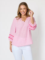 Canopy Ric Rac Top - Lipstick