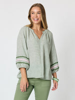 Canopy Ric Rac Top - Olive