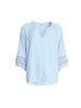 Canopy Ric Rac Top - Pale Blue