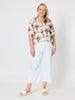 Hudson Wide Leg Crop Jean - White rc&co
