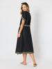 Soleil Foil Print Linen Dress - Black/Gold rc&co