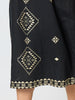 Soleil Foil Print Linen Dress - Black/Gold rc&co