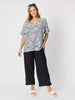 Tapestry Print Top - Black/White rc&co