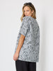 Tapestry Print Top - Black/White rc&co