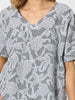 Tapestry Print Top - Black/White rc&co