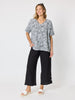 Tapestry Print Top - Black/White rc&co