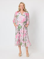 Desert Oasis Floral Print Dress - Musk Multi