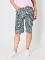 Oasis Print Short - Navy/White