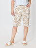 Tuscan Bloom Print Short - Latte White