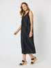 Haven Chevron Stitch Linen Dress - Black/White rc&co
