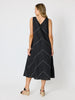 Haven Chevron Stitch Linen Dress - Black/White rc&co