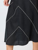Haven Chevron Stitch Linen Dress - Black/White rc&co