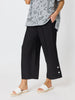 Essential Button Wide Leg Pant  - Black rc&co