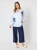 Essential Button Wide Leg Pant  - Navy rc&co