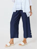 Essential Button Wide Leg Pant  - Navy rc&co