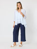 Essential Button Wide Leg Pant  - Navy rc&co
