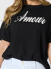 Amour Noir Embroidered Tee - Black rc&co