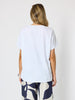 Coastal Night Floral Print Top - White/Silver