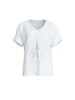 Coastal Night Floral Print Top - White/Silver