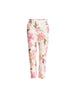 Amalfi Floral Rose Print Slim Leg Pant - Pink/Multi