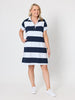 Riviera Polo Stripe Dress  - Navy/White rc&co