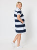 Riviera Polo Stripe Dress  - Navy/White rc&co