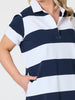 Riviera Polo Stripe Dress  - Navy/White rc&co