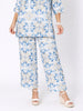 Portofino Print Wide Leg Pant - Cornflower Multi