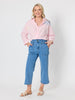 Oasis Embroidered Cotton Shirt - Pink rc&co