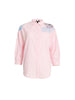 Oasis Embroidered Cotton Shirt - Pink rc&co