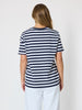 Cruz Stripe Print Tee - Navy/White