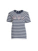 Cruz Stripe Print Tee - Navy/White