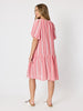 Seaport Stripe Print Dress - Red White rc&co
